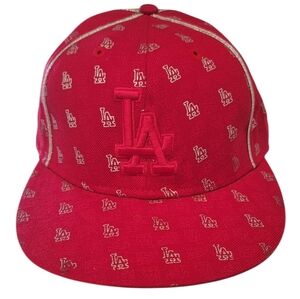 New Era Red 59FIFTY LA Baseball Cap - Size 7